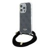 Guess GUHCP15LHC4SEK iPhone 15 Pro 6.1 czarny/black hardcase Crossbody Cord 4G Print